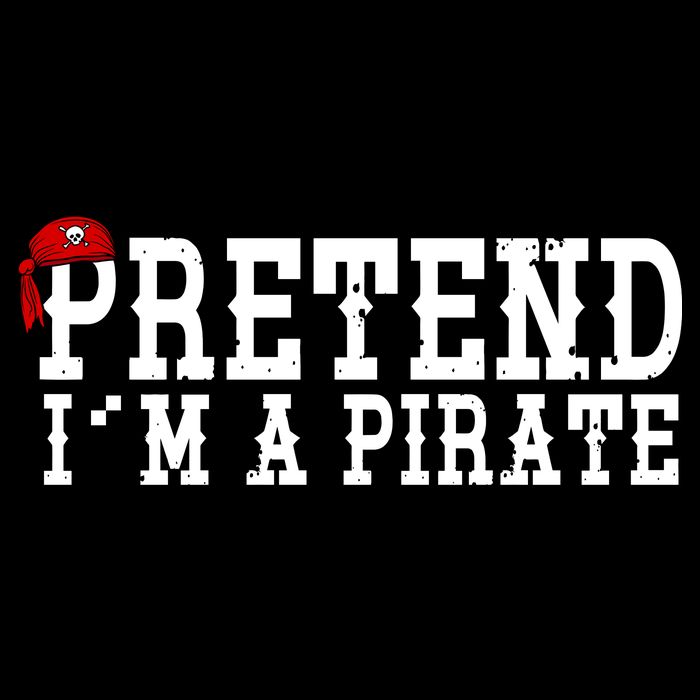 Pretend I'm A Pirate Funny Halloween Costume USA-Made Doggie Bandana