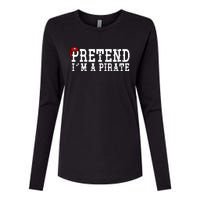 Pretend I'm A Pirate Funny Halloween Costume Womens Cotton Relaxed Long Sleeve T-Shirt