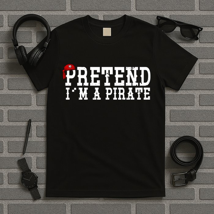 Pretend I'm A Pirate Funny Halloween Costume T-Shirt