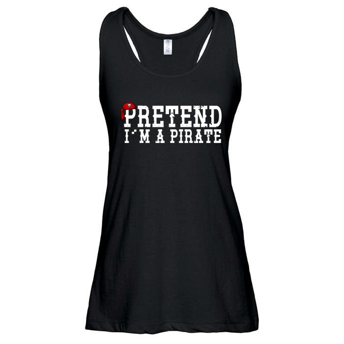 Pretend I'm A Pirate Funny Halloween Costume Ladies Essential Flowy Tank