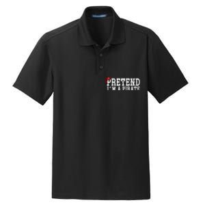 Pretend I'm A Pirate Funny Halloween Costume Dry Zone Grid Polo