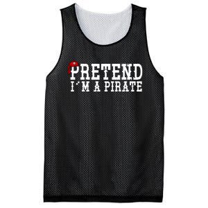 Pretend I'm A Pirate Funny Halloween Costume Mesh Reversible Basketball Jersey Tank