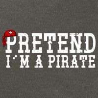 Pretend I'm A Pirate Funny Halloween Costume Cotton Canvas Backpack
