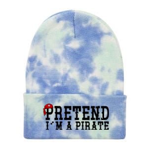 Pretend I'm A Pirate Funny Halloween Costume Tie Dye 12in Knit Beanie