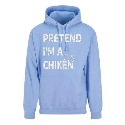 Pretend IM A Chicken Funny Farm Animal Lover Unisex Surf Hoodie