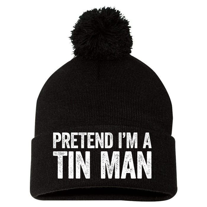 Pretend IM A Tin Man Adult Costume Pom Pom 12in Knit Beanie