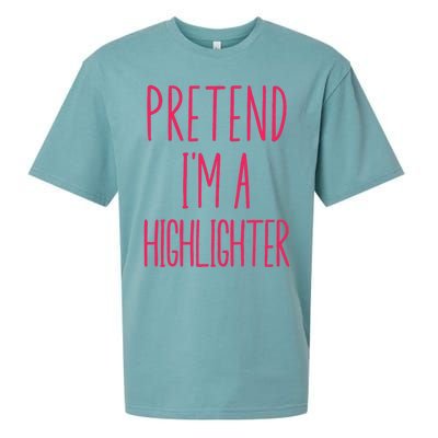 Pretend IM A Highlighter Teacher Halloween Costume Sueded Cloud Jersey T-Shirt