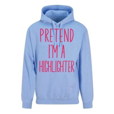 Pretend IM A Highlighter Teacher Halloween Costume Unisex Surf Hoodie