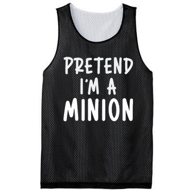 Pretend IM A Minion Costume Party Funny Halloween Minion Mesh Reversible Basketball Jersey Tank