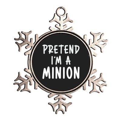 Pretend IM A Minion Costume Party Funny Halloween Minion Metallic Star Ornament