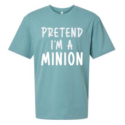 Pretend IM A Minion Costume Party Funny Halloween Minion Sueded Cloud Jersey T-Shirt