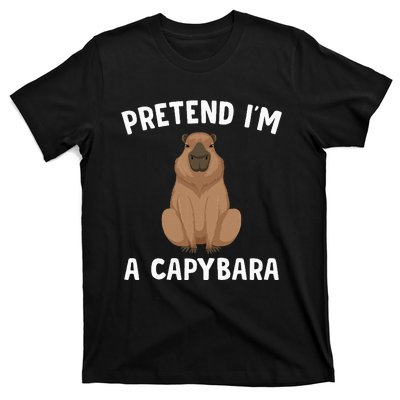 Pretend IM A Capybara Funny Lazy Halloween Costume T-Shirt