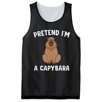 Pretend IM A Capybara Funny Lazy Halloween Costume Mesh Reversible Basketball Jersey Tank