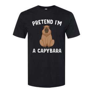 Pretend IM A Capybara Funny Lazy Halloween Costume Softstyle CVC T-Shirt