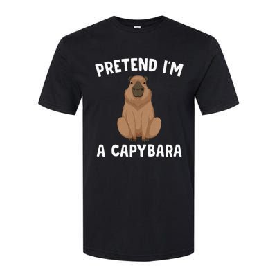 Pretend IM A Capybara Funny Lazy Halloween Costume Softstyle CVC T-Shirt