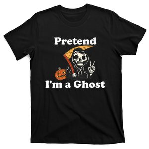 Pretend Im A Ghost Funny Lazy Halloween Party Costume 2024 Premium T-Shirt