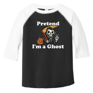 Pretend Im A Ghost Funny Lazy Halloween Party Costume 2024 Premium Toddler Fine Jersey T-Shirt