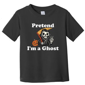 Pretend Im A Ghost Funny Lazy Halloween Party Costume 2024 Premium Toddler T-Shirt