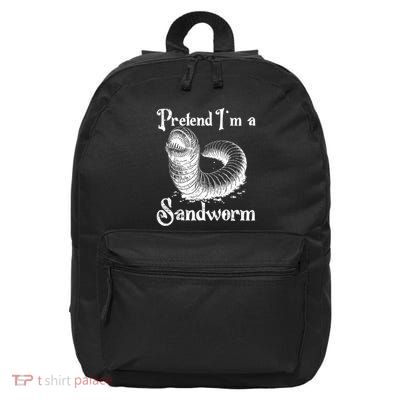 Pretend IM A Sandworm Funny Halloween Costume 16 in Basic Backpack