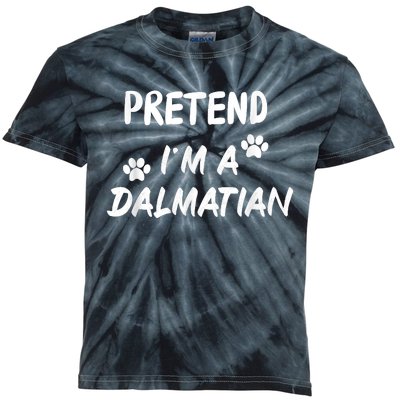 Pretend IM A Dalmatian Dogs Funny Halloween Party Costume Kids Tie-Dye T-Shirt