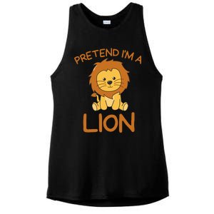 Pretend IM A Lion Halloween Costume Ladies PosiCharge Tri-Blend Wicking Tank