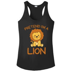 Pretend IM A Lion Halloween Costume Ladies PosiCharge Competitor Racerback Tank