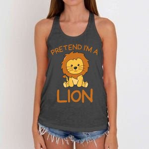 Pretend IM A Lion Halloween Costume Women's Knotted Racerback Tank