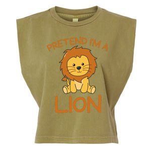 Pretend IM A Lion Halloween Costume Garment-Dyed Women's Muscle Tee