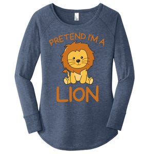 Pretend IM A Lion Halloween Costume Women's Perfect Tri Tunic Long Sleeve Shirt