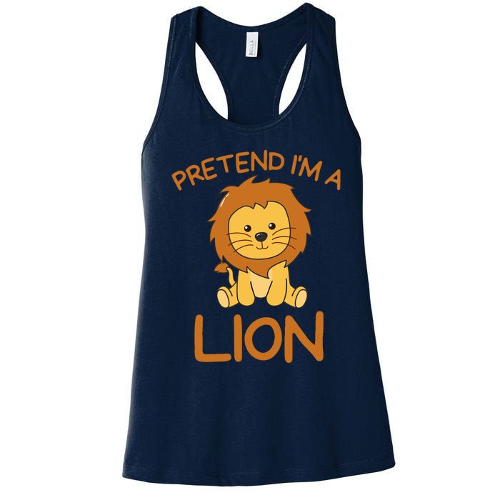 Pretend IM A Lion Halloween Costume Women's Racerback Tank