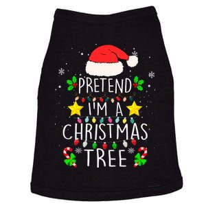 Pretend IM A Christmas Tree Funny Lazy Halloween Costume Doggie Tank