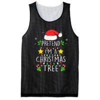 Pretend IM A Christmas Tree Funny Lazy Halloween Costume Mesh Reversible Basketball Jersey Tank