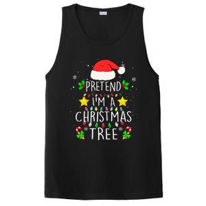 Pretend IM A Christmas Tree Funny Lazy Halloween Costume PosiCharge Competitor Tank