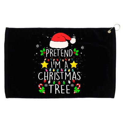 Pretend IM A Christmas Tree Funny Lazy Halloween Costume Grommeted Golf Towel