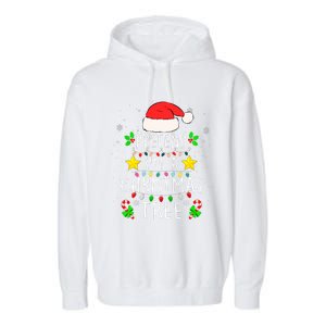 Pretend IM A Christmas Tree Funny Lazy Halloween Costume Garment-Dyed Fleece Hoodie