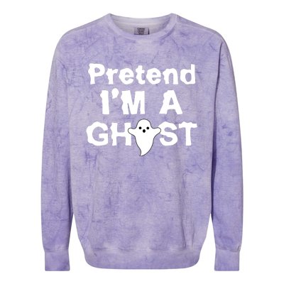 Pretend I'm A Ghost Funny Halloween Colorblast Crewneck Sweatshirt