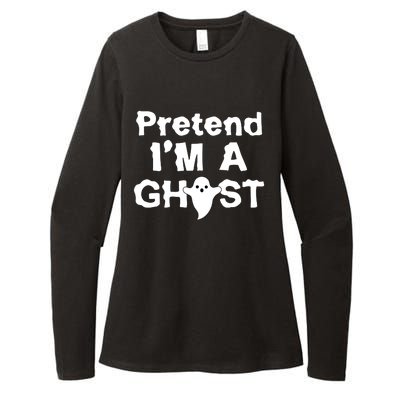 Pretend I'm A Ghost Funny Halloween Womens CVC Long Sleeve Shirt