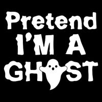 Pretend I'm A Ghost Funny Halloween Flat Bill Trucker Hat