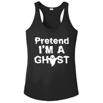 Pretend I'm A Ghost Funny Halloween Ladies PosiCharge Competitor Racerback Tank