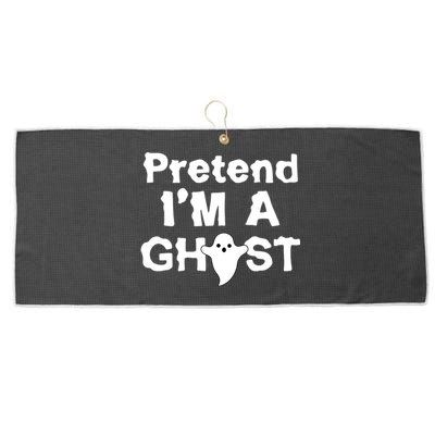 Pretend I'm A Ghost Funny Halloween Large Microfiber Waffle Golf Towel