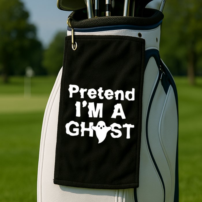 Pretend I'm A Ghost Funny Halloween Golf Towel