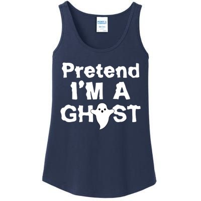 Pretend I'm A Ghost Funny Halloween Ladies Essential Tank