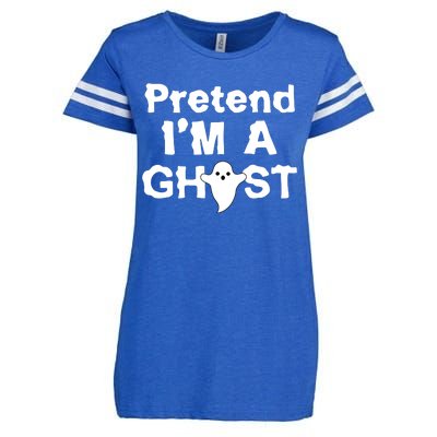 Pretend I'm A Ghost Funny Halloween Enza Ladies Jersey Football T-Shirt