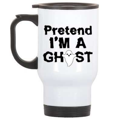 Pretend I'm A Ghost Funny Halloween Stainless Steel Travel Mug