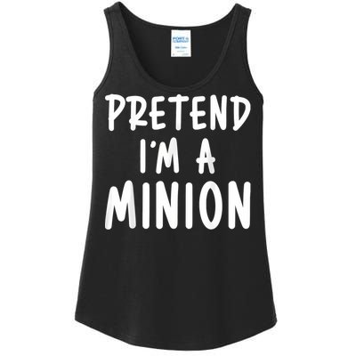 Pretend Im A Minion Costume Party Funny Halloween Minion Ladies Essential Tank