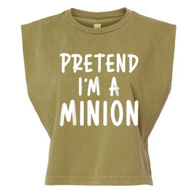 Pretend Im A Minion Costume Party Funny Halloween Minion Garment-Dyed Women's Muscle Tee