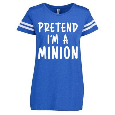 Pretend Im A Minion Costume Party Funny Halloween Minion Enza Ladies Jersey Football T-Shirt