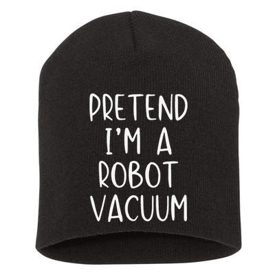 Pretend IM A Robot Vacuum Costume Halloween Lazy Easy Short Acrylic Beanie