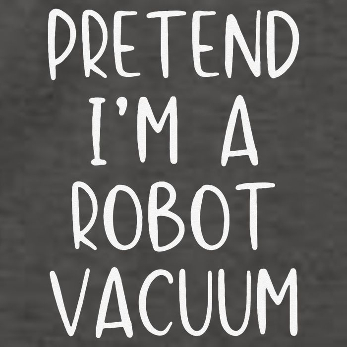 Pretend IM A Robot Vacuum Costume Halloween Lazy Easy Vector Backpack