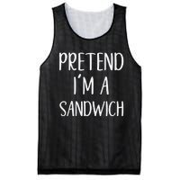 Pretend IM A Sandwich Costume Halloween Funny Quick Lazy Mesh Reversible Basketball Jersey Tank